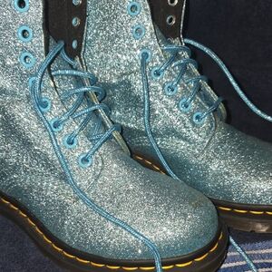 Dr. Martens Sparkling Blue Combat Boots
